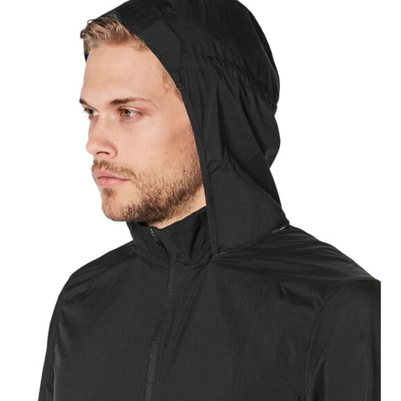 Lululemon Active Jacket Black Sz XL Light Windbreaker Hooded Running Jacket - Picture 3 of 10